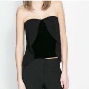 Zara Black Strapless Top